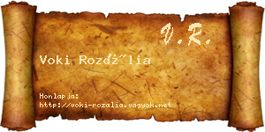 Voki Rozália névjegykártya